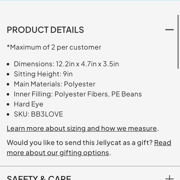 Jellycat  Bashful Red Love Heart Bunny with Red Heart Plush ♥️ - Picture 2 of 5